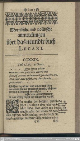 Moralische und politische anmerckungen über das neundte buch