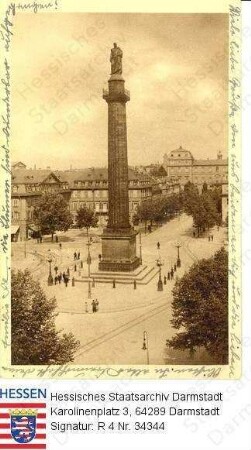 Darmstadt, Luisenplatz mit Ludwigs-Monument