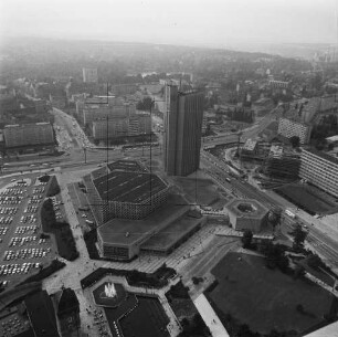 Interhotel "Kongreß" und Stadthalle in Chemnitz : Blickrichtung Nordwesten