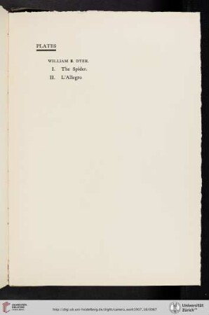 William B. [Buckingham] Dyer [list of plates]