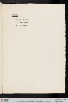 William B. [Buckingham] Dyer [list of plates]