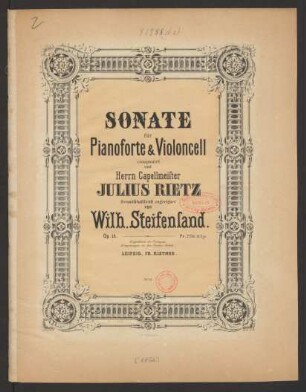 Sonate für Pianoforte & Violoncell op. 15