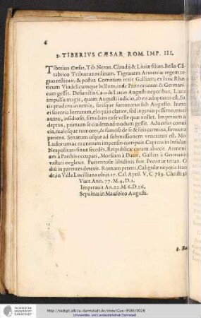 3. Tiberius Caesar Rom. Imp. III.
