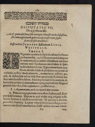 Disputatio VII. De Quaestione illa: An & quomodo Deus sub corrupto ...