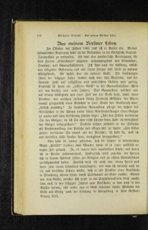 Aus meinem Berliner Leben