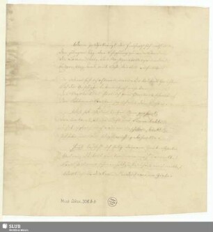 308bb: Wenn goldgekränzt das Frühroth sich enthüllte - Mus.Schu.308bb : [Widmungsgedicht]