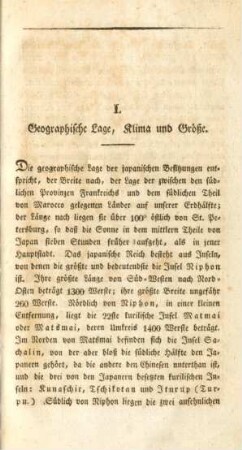 I. Geographische Lage, Klima und Größe