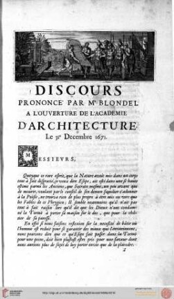 Discours [...] D'Architecture