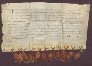 Erzbischof Theocistus von Adrianopel und weitere Erzbischöfe und Bischöfe verleihen den Besuchern der Kapelle zu Husgeruithe [Hausgereut] an bestimmten Festtagen einen 40-tägigen Ablass.