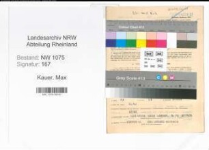 Entnazifizierung Max Kauer , geb. 12.10.1912 (Lehrer)