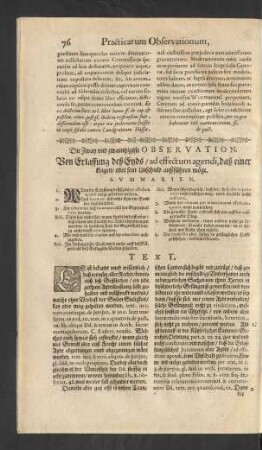 Die Zway und zwaintzigiste Observation.