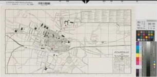 Warendorf (Warendorf) Stadtplan ca 1940 1 : 5000 37 x 72 Druck Oberpostdirektion Münster