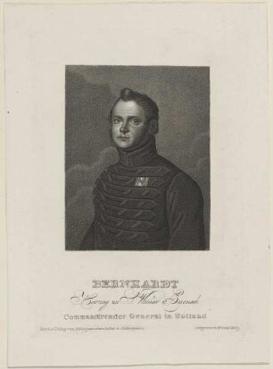 Bildnis des Bernhardt, Hezog zu Sachsen-Weimar und Eisenach