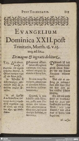 Evangelium Dominica XXII. post Trinitatis