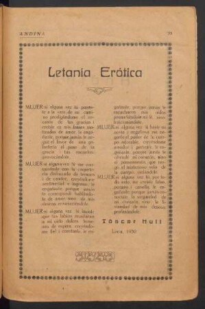 Letanía erótica