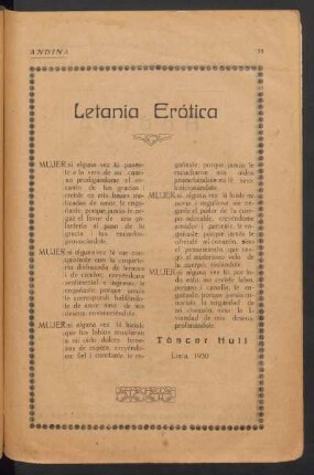 Letanía erótica