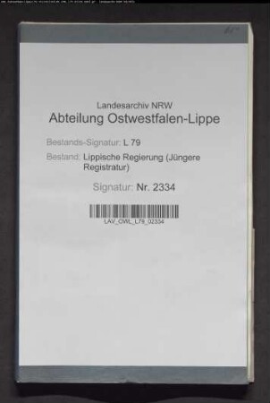 Gewerbliche Verhandlungen aus der Stadt Barntrup