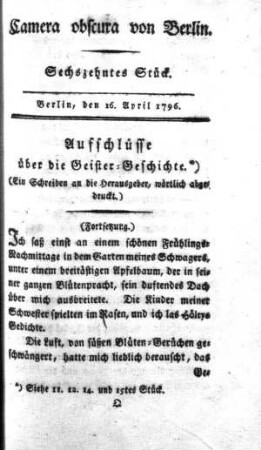 Sechszehntes Stück, 16. April 1796
