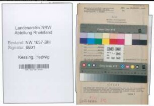 Entnazifizierung Hedwig Kessing , geb. 04.08.1881 ()