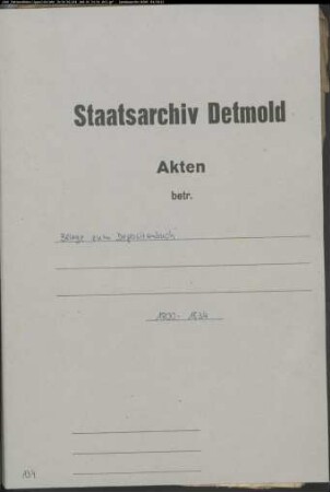 Belege zum Depositenbuch