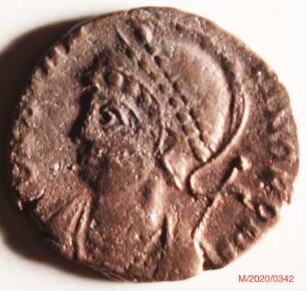 Römische Münze, Nominal Follis, Prägeherr Constantinische Dynastie, Prägeort nicht bestimmbar, Original