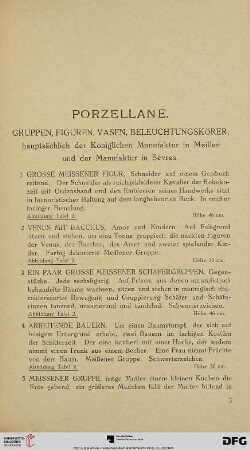 Porzellane (Nr. 1-68)