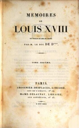 Mémoires de Louis XVIII. 6