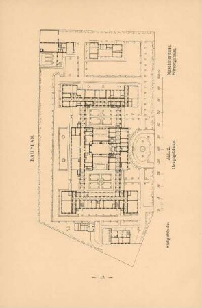 Hauptgebäude. Bauplan