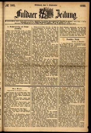 Ausgabe vom Mittwoch, den 05. September 1883.
