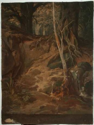 Otto Knille: Im Walde (Ölstudie)
