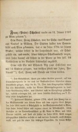 Franz Schubert : eine biografische Skizze