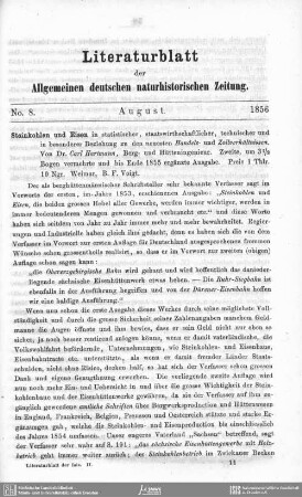 Nr. 8. August 1856