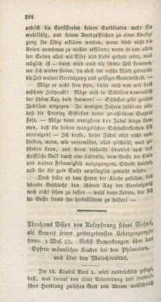 294-308 Abrahams Vision von Aufopferung seines Sohns, als Beweis seiner gottergebensten Ueberzeugungstreue 1 Mos. 22 : nebst Bemerkungen über das Opfern männlicher Kinder bei den Phöniciern und über den Molochscultus