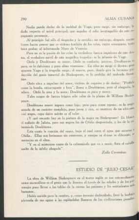 Estudio de "Julio César"