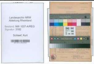 Entnazifizierung Kurt Schleef , geb. 23.08.1908 (Beamter)