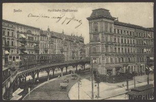 Ansichtskarte Hochbahn und Eckhaus, Skalitzer Straße [3/3]