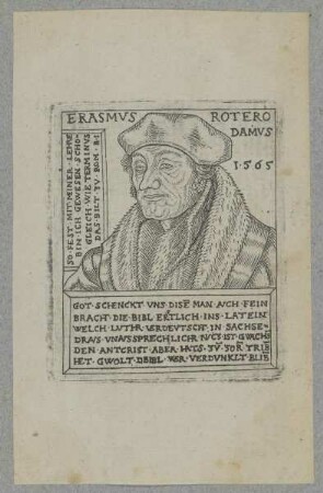 Bildnis des Erasmvs Roterodamvs