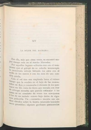 XV - La mujer del matrero
