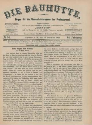 No 50. Frankfurt a. M., den 10. Dezember 1921. 64. Jahrgang.