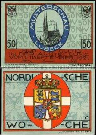 Lübeck, Notgeldserie zur Nordischen Woche 1921, 50 Pfennig