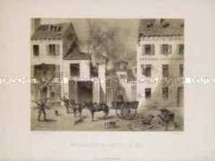 Holzholen (Plünderungen) in Choisy-le-Roi - aus "Erinnerungsblätter 1870/1871"