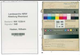 Entnazifizierung Wilhelm Hasken , geb. 16.06.1905 (Angestellter)