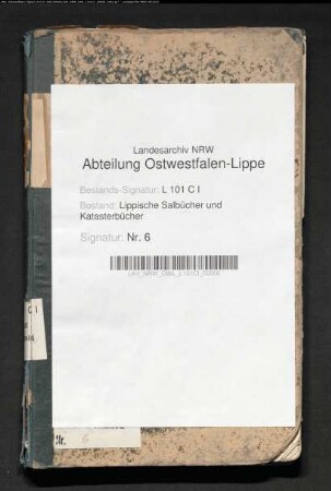 Namensregister zum Salbuch der Stadt Detmold von 1854, Bd. 2 (Duplikat)