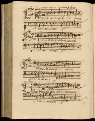 [Iacobus Gallus:] Haec est dies quam fecit dominus
