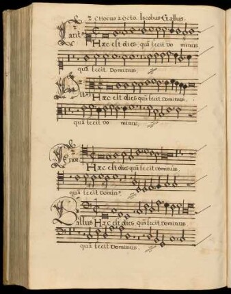 [Iacobus Gallus:] Haec est dies quam fecit dominus