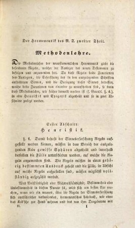 Die Hermeneutik des Neuen Testaments systematisch dargestellt, 2. Die hermeneutische Methodenlehre