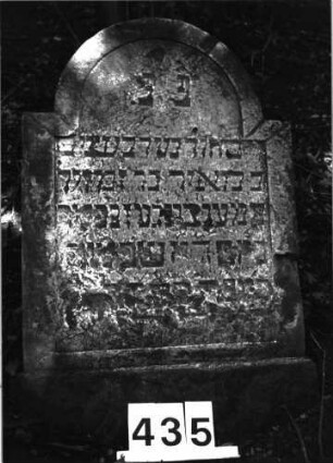 Grabstein 435 (Index: 99898053) Maße HxBxT: 91x56x10 cm: Grabstein 435