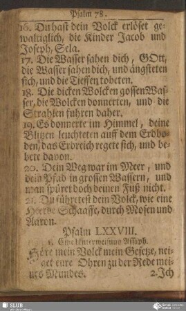 Psalm LXXVIII