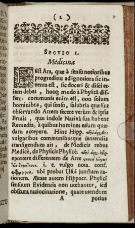 Sectio I. Medicina
