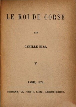 Le roi de Corse, 5